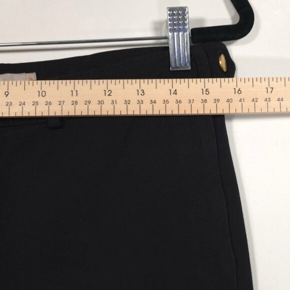 TORY BURCH Women's Dress Pants Size 10 Stretch Cotton Ankle Zip Black 1210-74820 - Picture 5 of 13